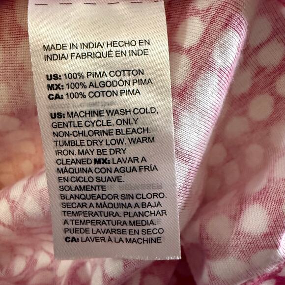 Chico's Dotty Bateau Elbow Sleeve 100% Pima Cotton Tee, Very Cherry, Large, NWT - Picture 6 of 6